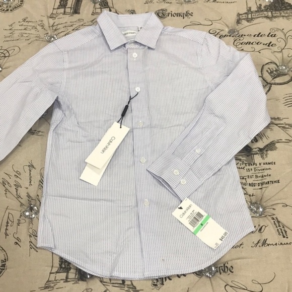Calvin Klein LSlim Fit Stretch Dash Shirt - Picture 3 of 8